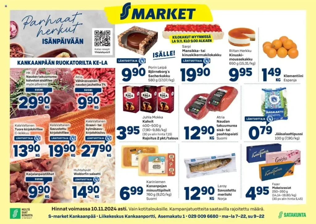 s-market tarjoukset esikatselu voimasaa 10.11.2024