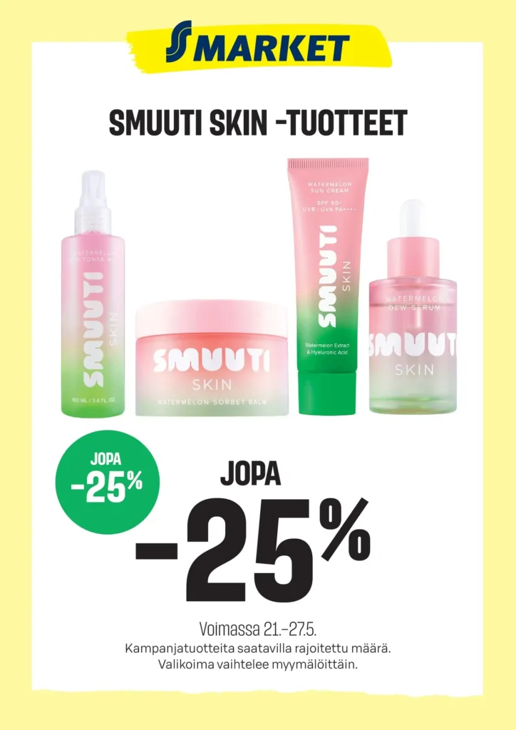 S-market Smuuti skin tarjous 21.5-27.5.2025