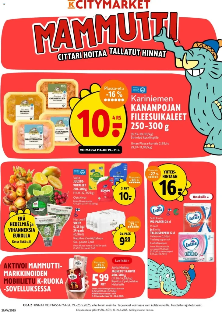 Kaupan k-citymarket tarjoukset voimassa 25.5.2025 k-citymarket tarjouslehti voimassa 25.5.2025