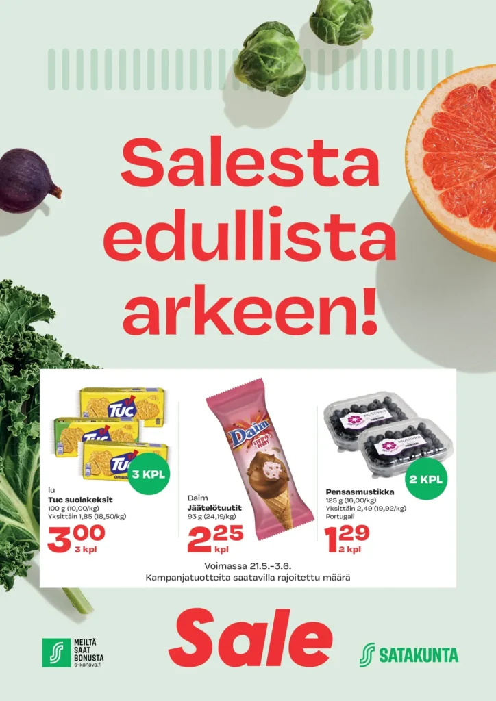 prisma tarjoukset salesta edulista arkeen voimassa 3.6.2025