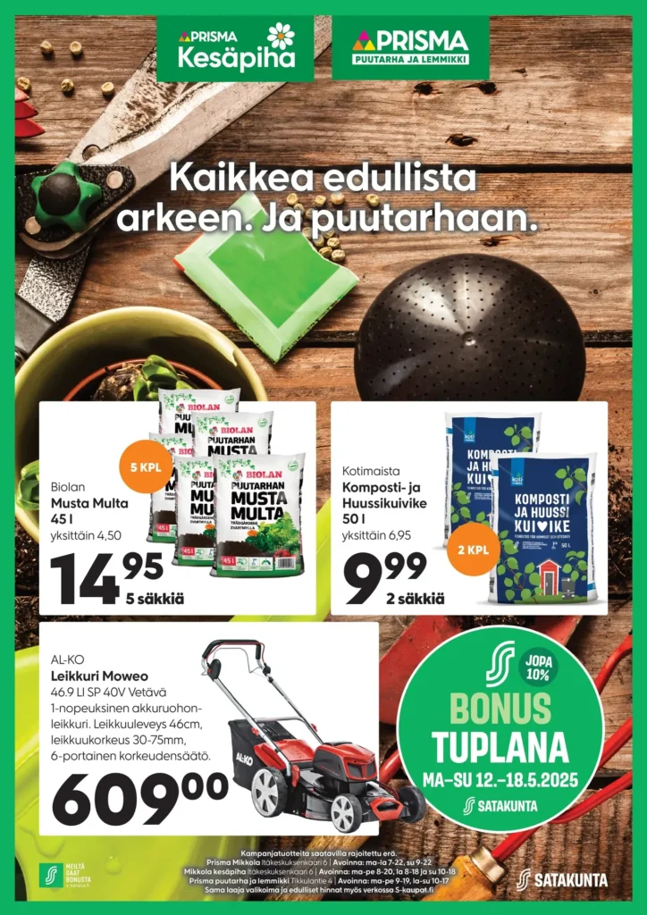 Kaupan prisma tarjoukset voimassa 20.4.2025 prisma tarjoukset voimassa 18.5.2025