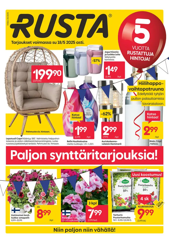 Kaupan rusta tarjoukset voimassa 18.5.2025 rusta tarjoukset voimassa 18.5.2025