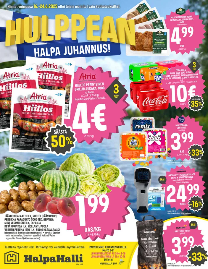 Kaupan halpahalli tarjoukset voimassa 24.6.2025 halpahalli tarjoukset voimassa 24.6.2025