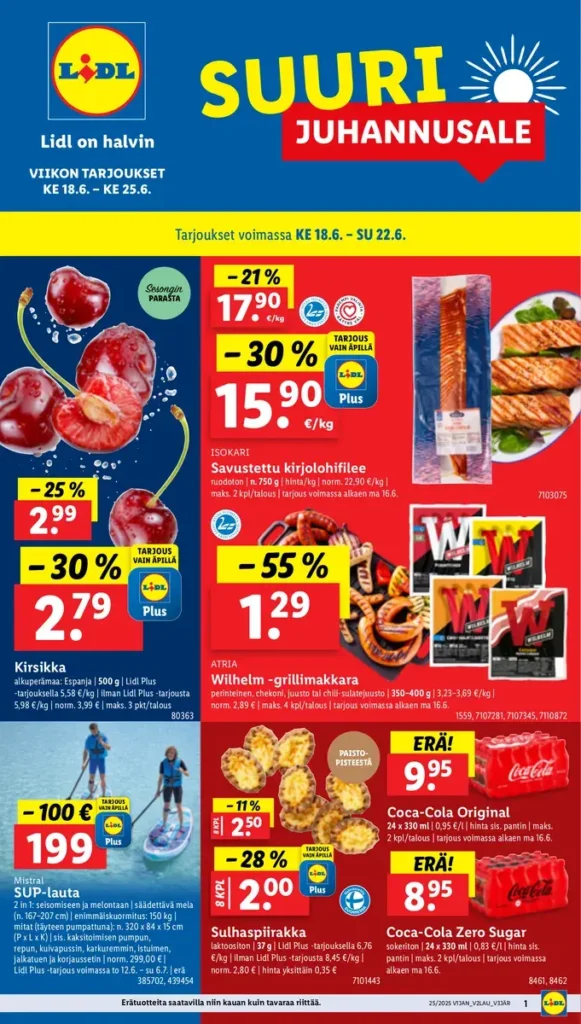 Kaupan uusin lidl tarjoukset voimassa 25.6.2025 lidl tarjoukset suomen uusin voimassa 25.6.2025